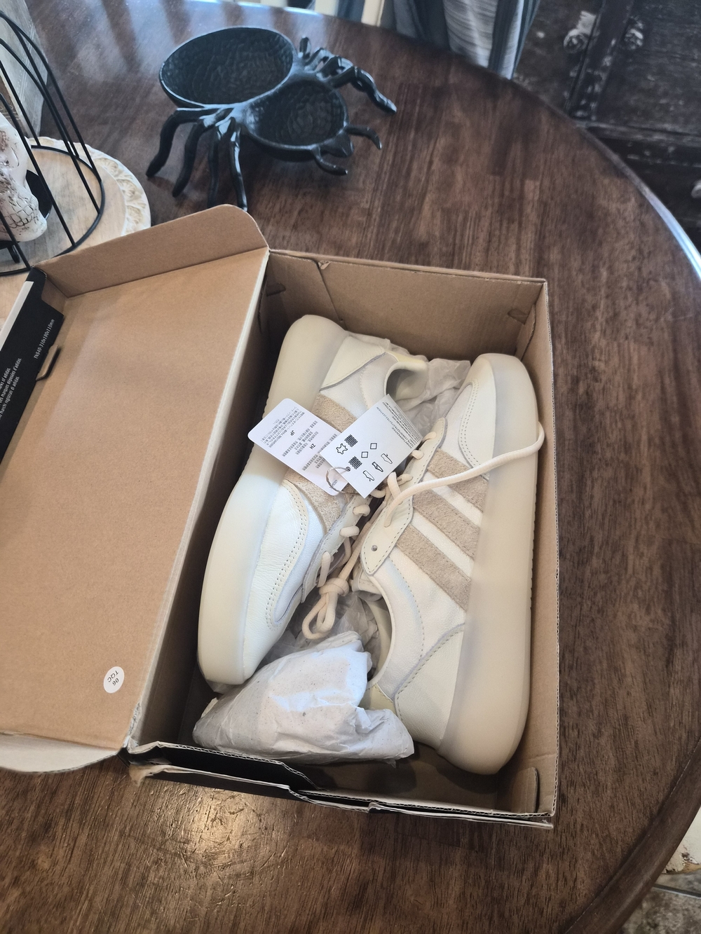 adidas Women's Cream and White Athletic Sneakers